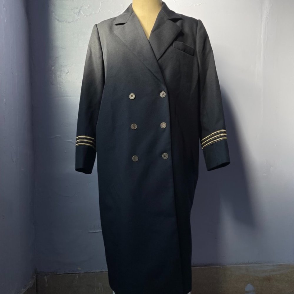 The Kooples military style navy top coat (size "38")